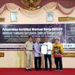 Bukit Asam Terima Sertifikat Ombilin Coal Mining Heritage of Sawahlunto dari UNESCO Bukit Asam Terima Sertifikat Ombilin Coal Mining Heritage of Sawahlunto dari UNESCO