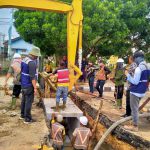Perbaikan Drainase di Sekitar  Kantor ATR/BPN , Kantor Kejari dan Kantor Kodim 0401 Muba Tuntas
