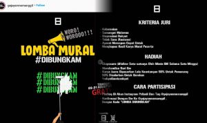 HEBOH!!! Lomba Mural Se-Indonesia, Jika Berhasil Dihapus Penguasa akan Dapat Nilai Lebih