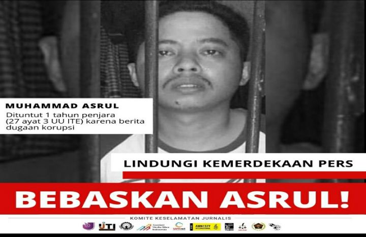 Beritakan Dugaan Korupsi, Jurnalis Asrul Malah Dipenjara, "Kebebasan Pers Tercinderai!