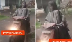 VIDEO Aksi Heroik Ibu di Lumajang Bikin Haru, Gendong Anak Pakai Motor Saat Erupsi Semeru, Wajahnya Penuh Abu Tebal
