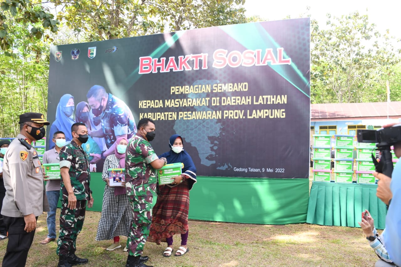 Kodam II/Swj Lakukan Bakti Sosial di kabupaten Pesawaran