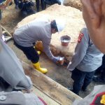 Peletakan Batu Pertama Secara Simbolis Pelaksanaan Pembangunan Rumah Negara T.38 76 Unit Di Mako Brimob Batalyon D Pelopor Kabupaten PALI