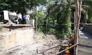 Tinjau Perbaikan Jembatan Rimba Ukur-Rantau Sialang