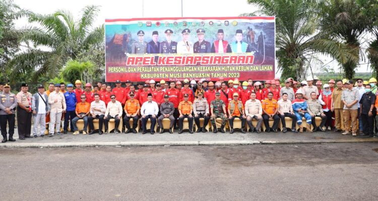 Pimpin Apel Karhutbulah 2023, Pj Bupati Muba Imbau Waspada Kemarau Panjang