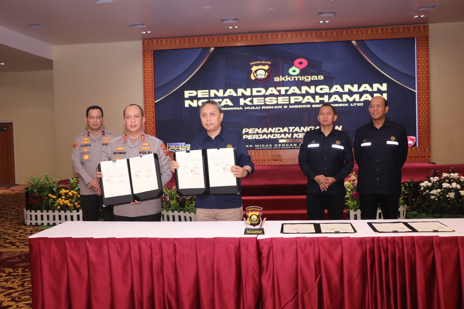 Tingkatkan Pengamanan Obvitnas Hulu Migas di Sumsel, SKK Migas dan Polda Sumsel Lakukan Penandatanganan PKS