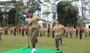 WUJUD NYATA SINERGITAS TNI-POLRI, YONIF 147/GKJ DAN BRIMOB BABEL GELAR OLAHRAGA BERSAMA