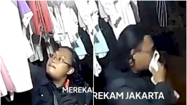 Viral!! VIDEO Pria Berkacamata Santai Banget Curi BH Lalu Dicium Sebelum Kabur