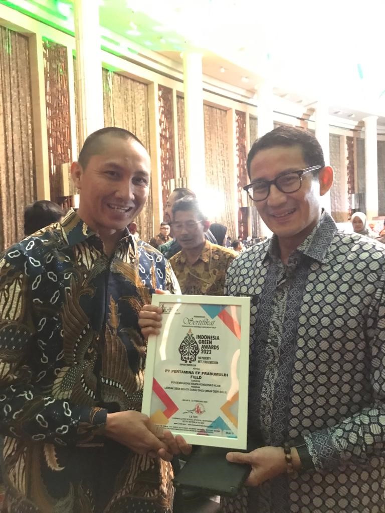 Kontraktor Kontrak Kerja Sama (KKKS) Pertamina EP Prabumulih Field Raih Dua Penghargaan di IGA Tahun 2023