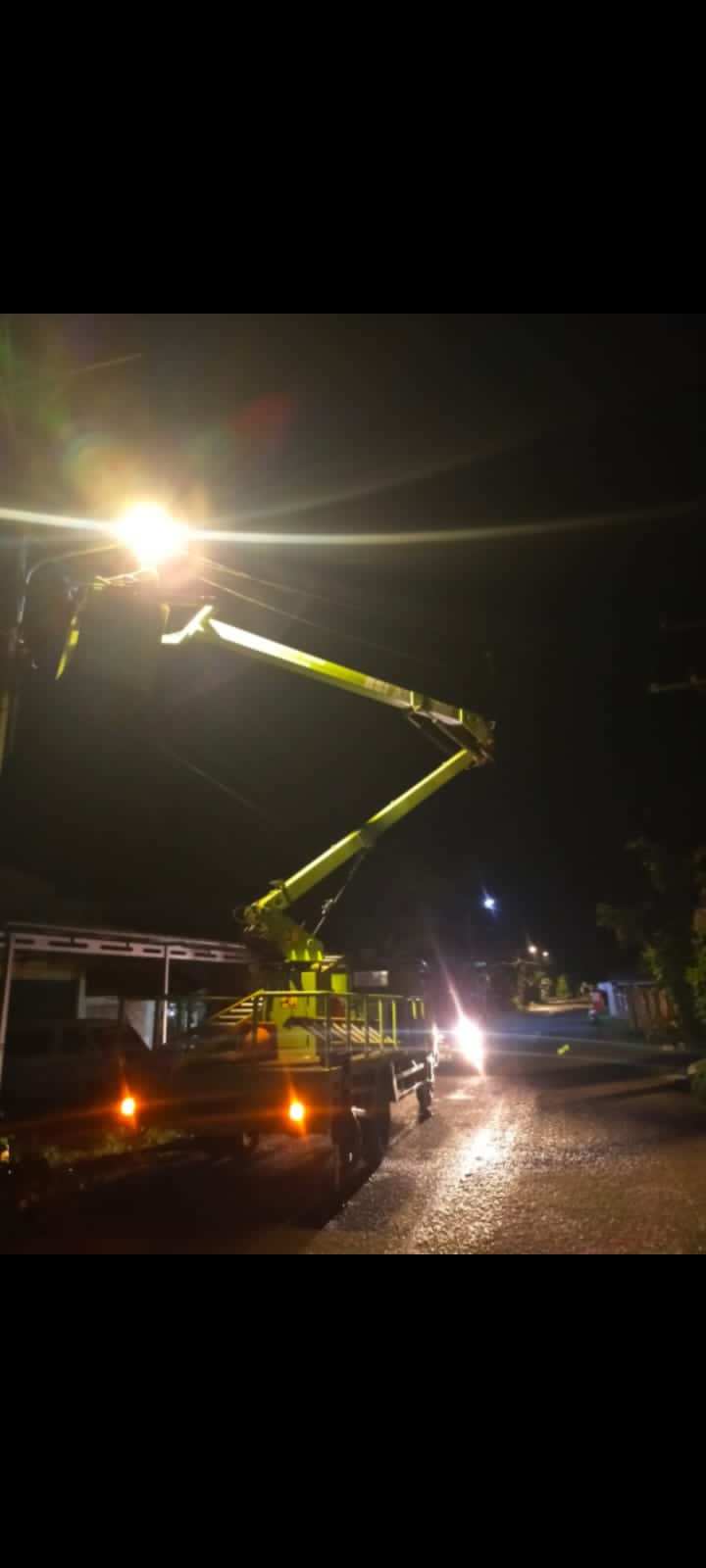 Timmer dan Kontaktor Error, Lampu Jalan di Muba Langsung Diperbaiki