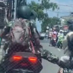 Video Viral, Oknum Anggota TNI Tendang Seorang Ibu yang Membonceng Anak Kecil di Jalan Raya Pondok Gede Bekasi