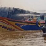 Kapal Jukung Pelita Berkah Terbakar di Dermaga Pelindo
