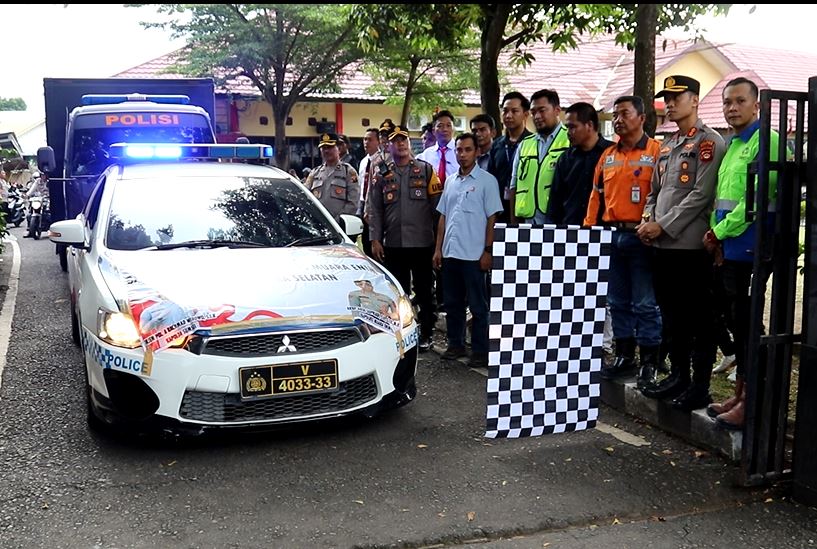 Kapolres Muara Enim Lepas Pendistribusian Bantuan Kemanusiaan Untuk Negeri