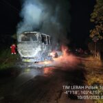 Kebakaran Bus ALS di Jalan Lintas Sumatera, Muara Enim