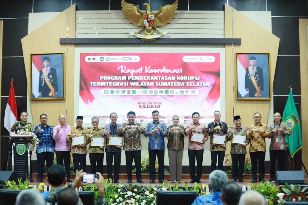 Pemkab Muba MCP Peringkat 1 di Sumsel, Dapat Apresiasi KPK RI