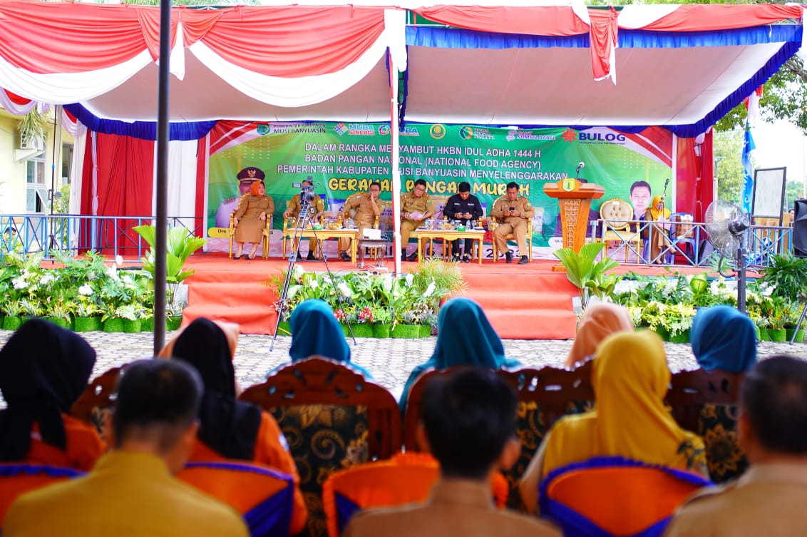 Masyarakat Muba Antusias Hadir dan Meriahkan Gerakan Pangan Murah