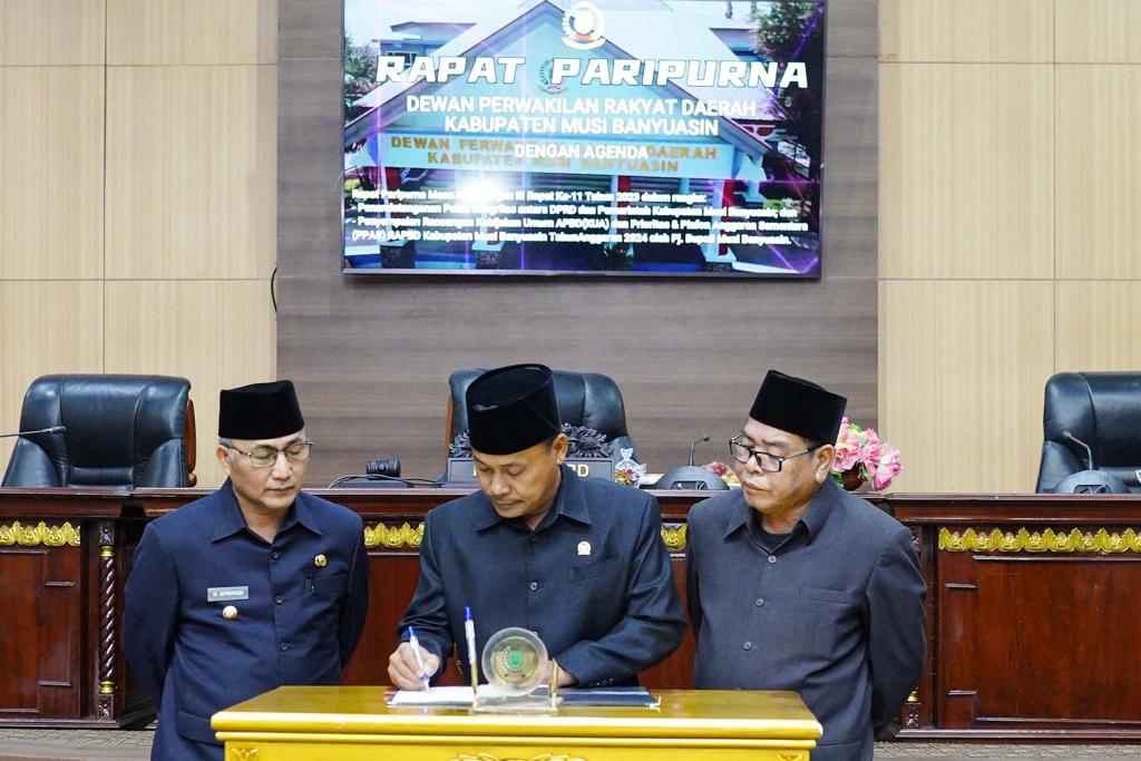 Teken Pakta Integritas, Eksekutif-Legislatif di Muba Sepakat Jalankan APBD 2024 Transparan