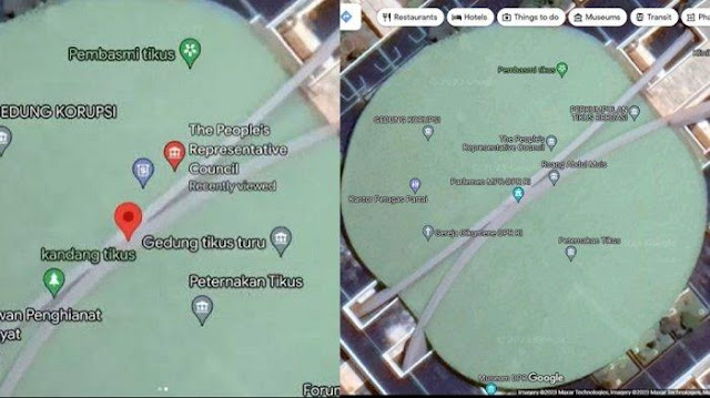 HEBOH GEMPAR!! Nama Gedung DPR di Google Maps Berubah Jadi Perkumpulan Tikus Berdasi Hingga Peternakan Tikus