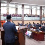 Pj Bupati Muba Apriyadi Sampaikan Raperda APBD dan Nota Keuangan TA 2024