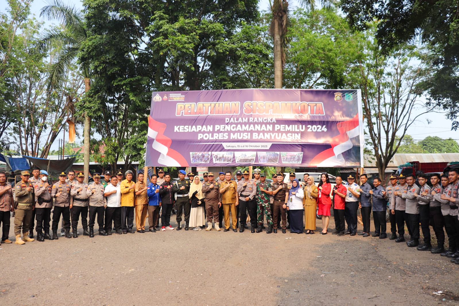 Jelang Pemilu 2024, Polres Muba Gelar Simulasi Sispamkota Ops "Mantap Brata Musi"