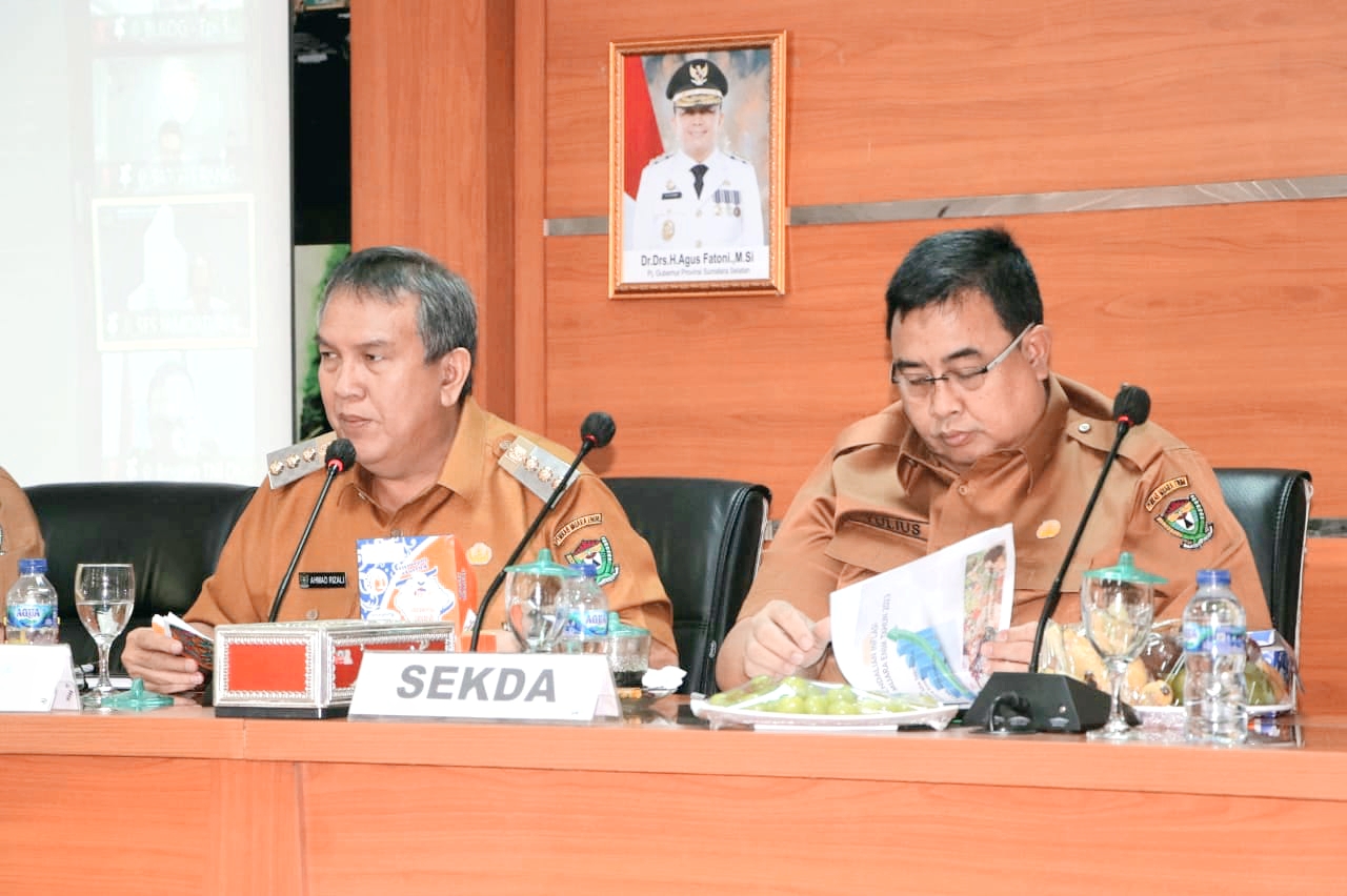 Pj Bupati Muara Enim Ikuti Rakor Pengendalian Inflasi Bersama Mendagri