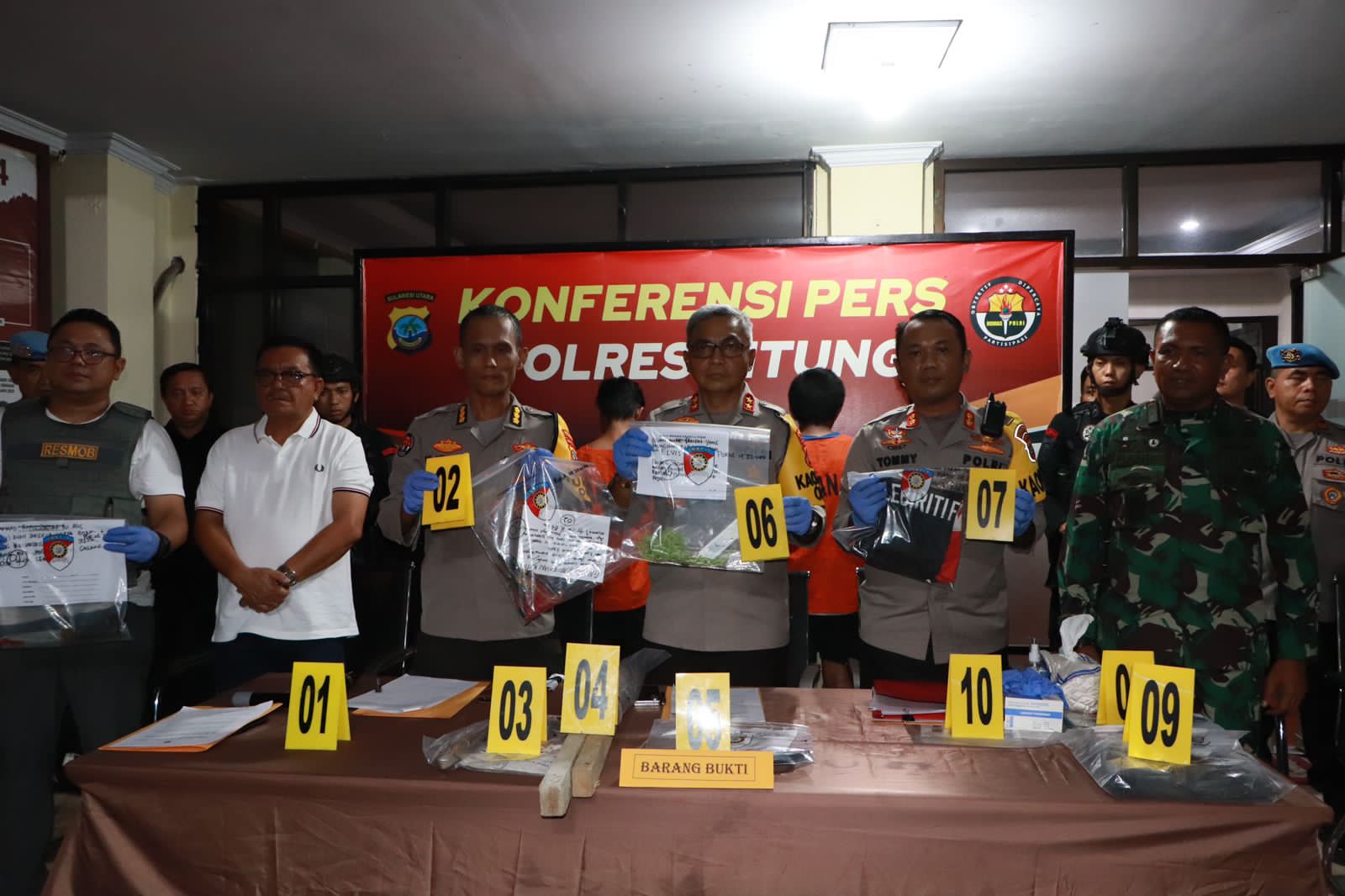 Polda Sulawesi Utara Tahan Tujuh Tersangka Bentrok di Bitung