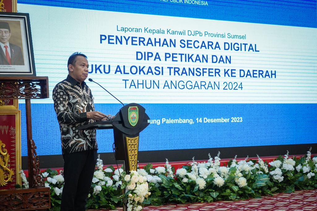 Pj Bupati Muba Hadiri Penyerahan DIPA dan TKD Tahun Anggaran 2024