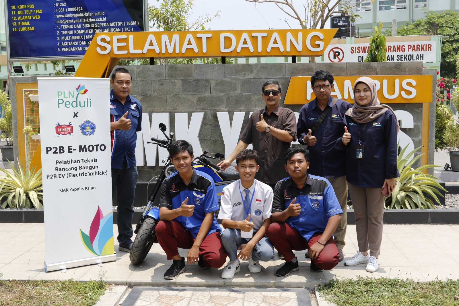 Program TJSL Pelatihan Teknis Rancang Bangun Motor Listrik, Jadi Ekstra Kurikuler SMK Yapalis Krian Sidoarjo