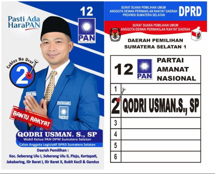  Mengenal Lebih Dekat Qodri Usman S, SP Calon Legislatif DPRD Provinsi Sumsel, Pemilu Tahun 2024