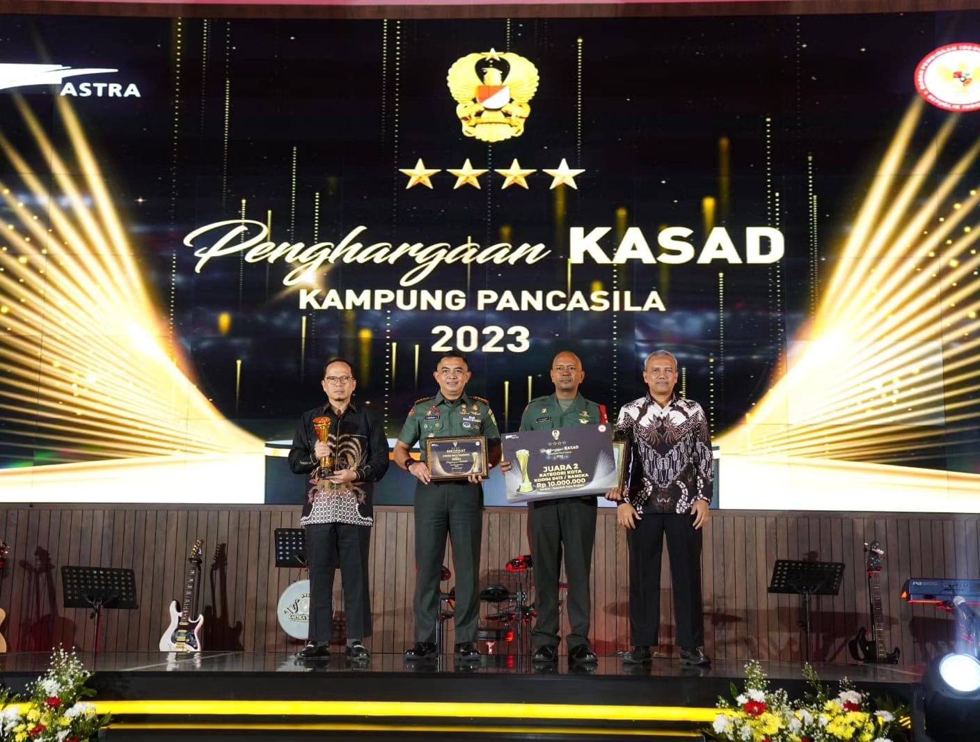 Kodim 0413/Bangka Raih Piala Kasad Pada Lomba Kampung Pancasila 2023