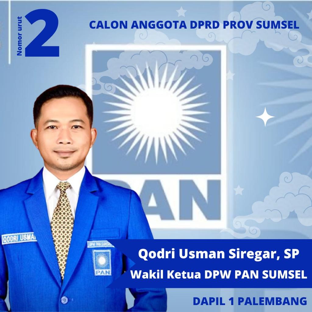  Mengenal Lebih Dekat Qodri Usman S, SP Calon Legislatif DPRD Provinsi Sumsel, Pemilu Tahun 2024