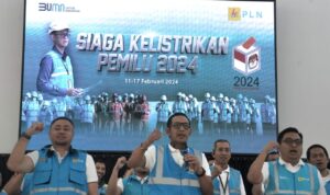 Dirut PLN Pimpin Langsung Pengamanan Pasokan Listrik dari Posko Nasional Siaga Pemilu PLN