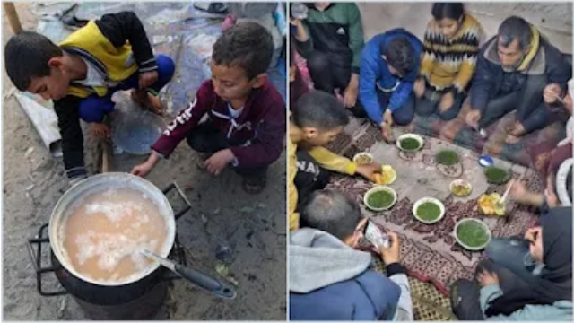 Kelaparan, Rakyat Palestina di Gaza Masak Rumput untuk Berbuka Puasa Ramadhan