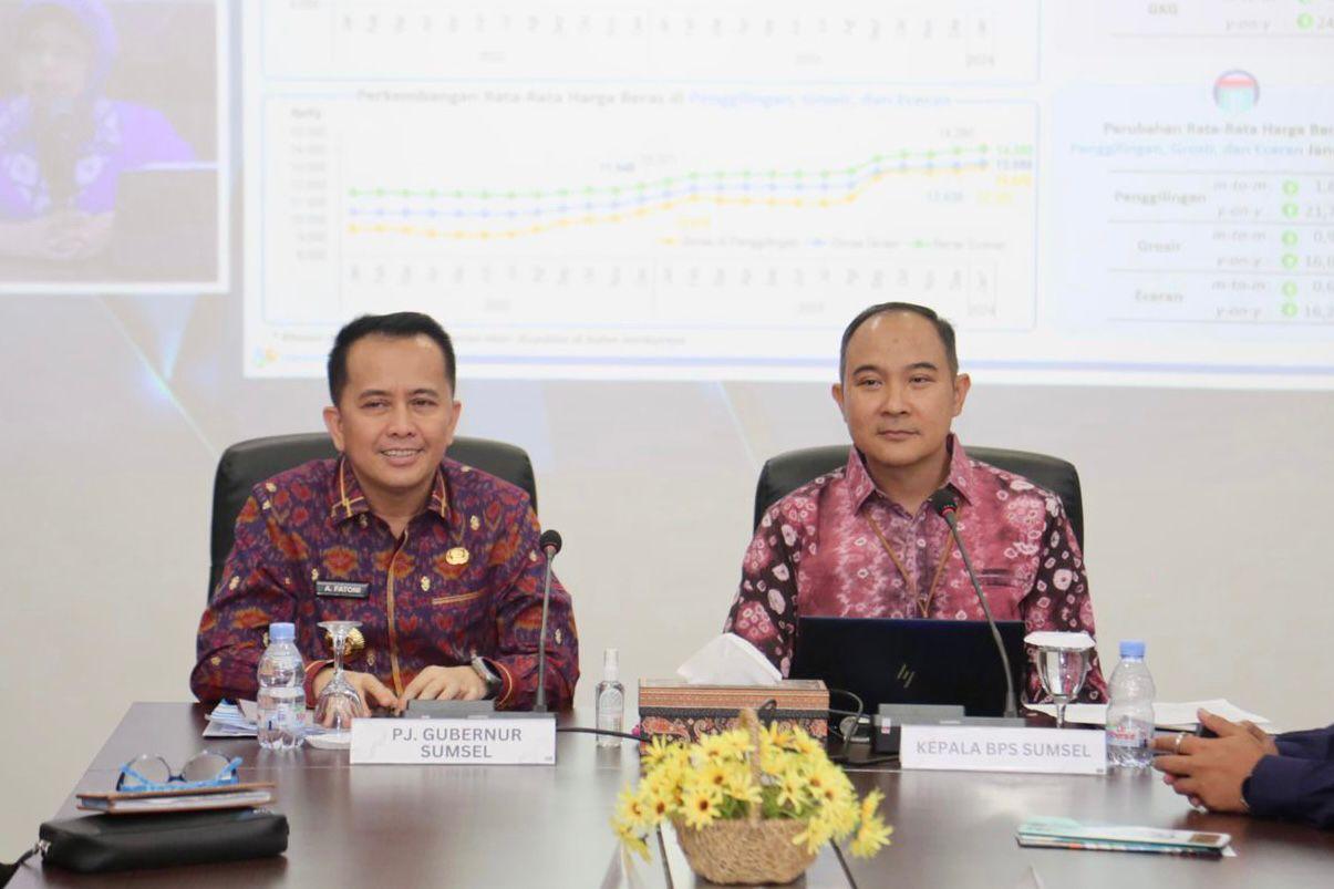 Bulan Februari 2024 Laju Inflasi di Sumatera Selatan Menurun  
