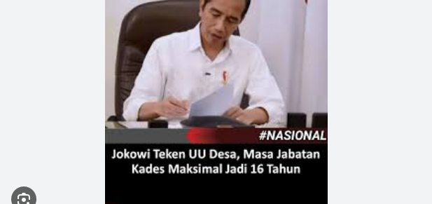 Presiden Jokowi Resmi Teken UU Desa, Masa Jabatan Kepala Desa jadi 8 Tahun Maksimal 2 Periode