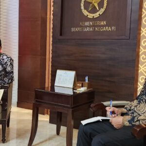 Mensesneg  Pratikno Terima Ketua Umum PWI Hendry Ch Bangun dan Dukung Wujudkan Graha Pers Pancasila dan Pusat Diklat Wartawan Internasional