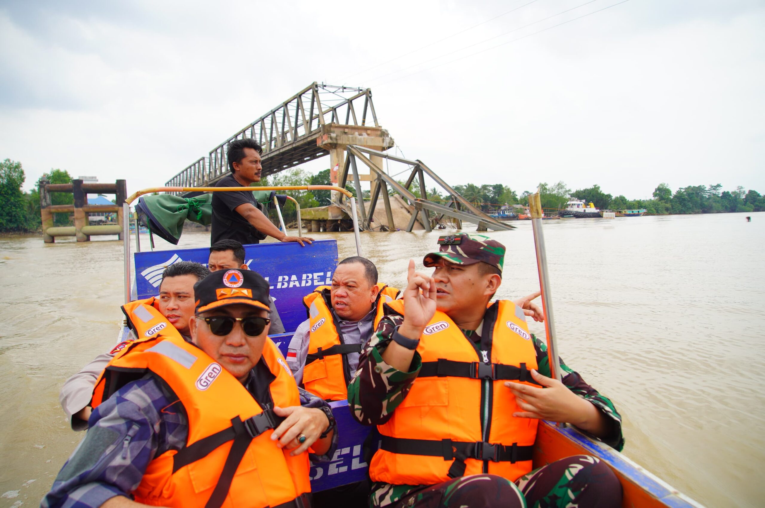Pj Bupati Muba Minta Pihak Perusahaan Segera Perbaiki Jembatan Lalan Ambruk