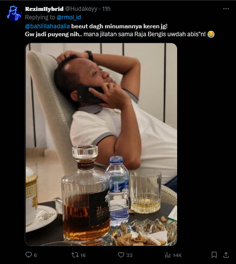 
Berita ‘Bahlil Lahadalia Terancam Batal Ketum Golkar’ Disandingkan Warganet dengan ‘Whisky’