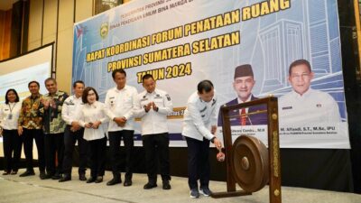 Percepat Sinkronisasi dan Integrasi RTRW, Pj Gubernur Sumsel Elen Setiadi Buka  Rakor Forum Penataan Ruang 