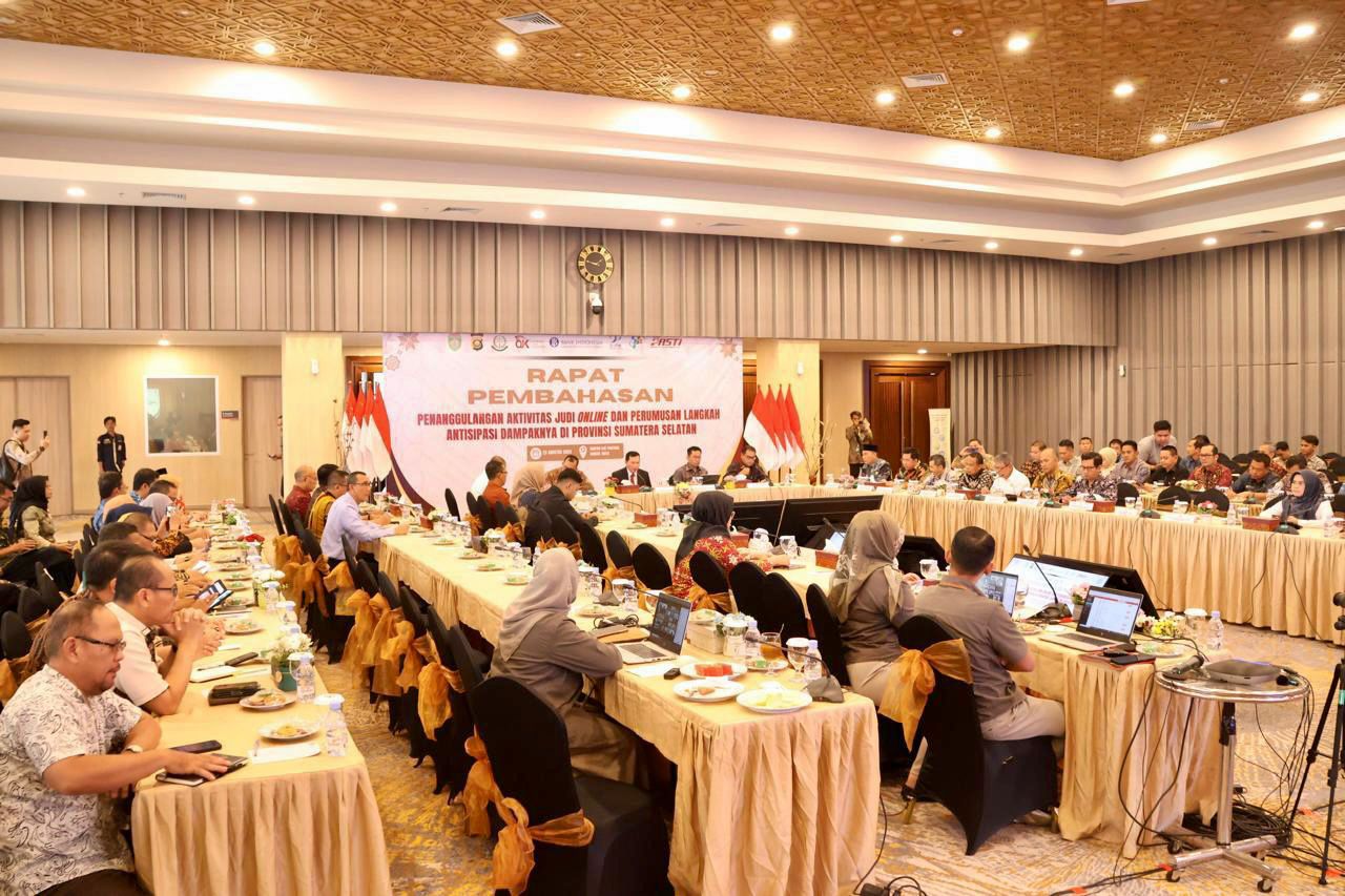 Pemprov Bersama Forkopimda, OJK dan BI  Komitmen Berantas  Praktik Judi Online di Wilayah Sumsel