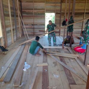 Rehab RTLH Program TMMD 122 Rumah Pak Jimmy Sudah Capai 79 Persen Rehab RTLH Program TMMD 122 Rumah Pak Jimmy Sudah Capai 79 Persen
