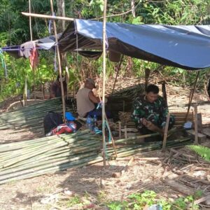 Satgas TMMD 122 Potong Bambu Untuk Penanaman Mangrove Satgas TMMD 122 Potong Bambu Untuk Penanaman Mangrove