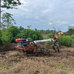 Pembajakan Sawah Untuk Ketahanan Pangan di Lokasi TMMD Pembajakan Sawah Untuk Ketahanan Pangan di Lokasi TMMD