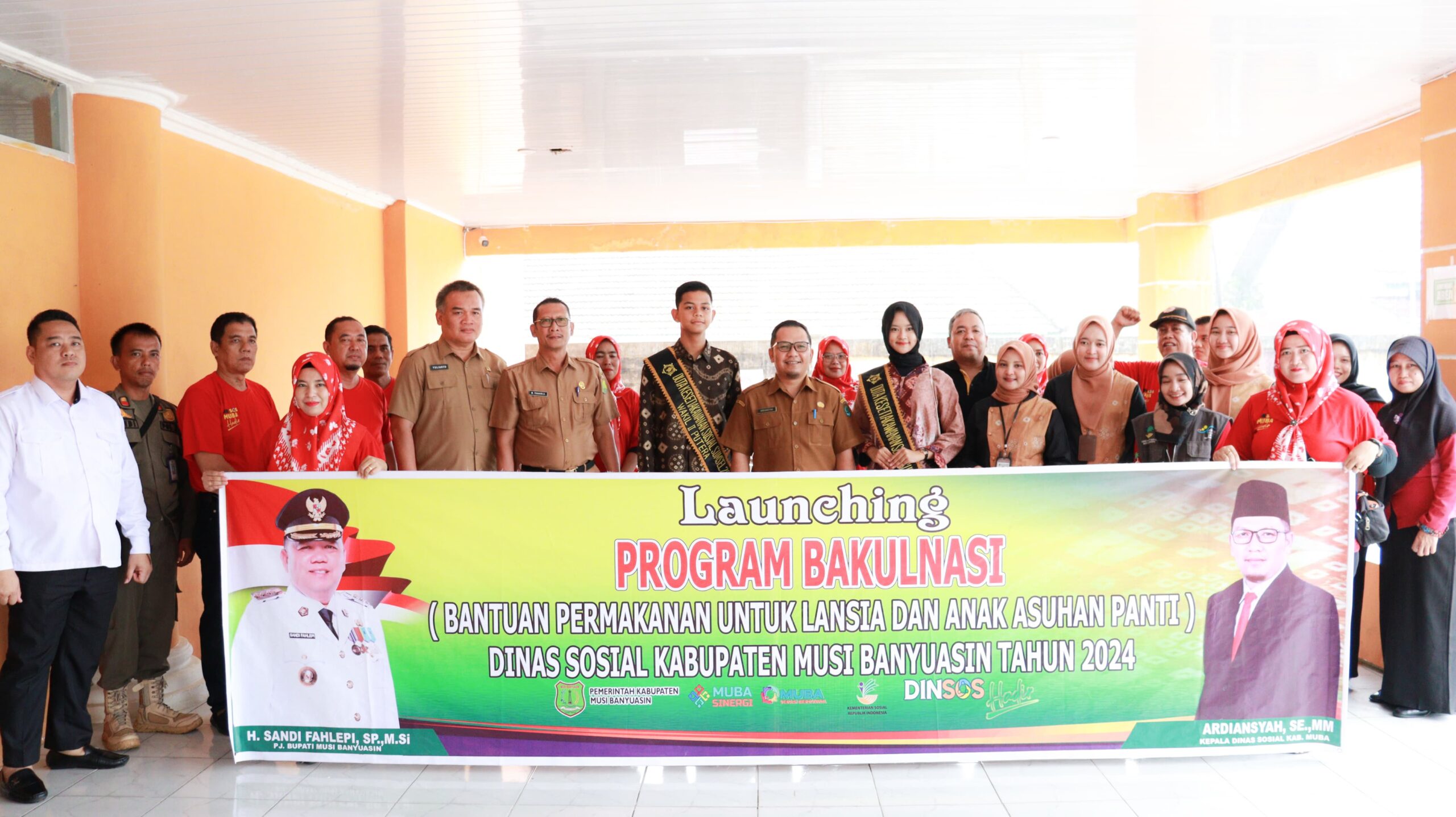 Dinsos Muba Launching Bantuan Bakul Nasi; Lansia dan Anak Panti Dapat makan Siang Gratis