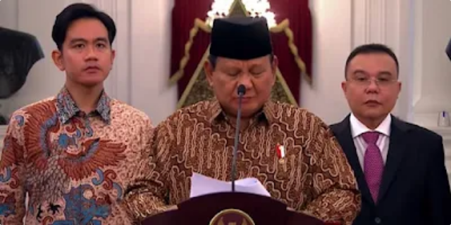 Presiden RI Prabowo Umumkan Kabinet Merah Putih, Berikut Susunannya