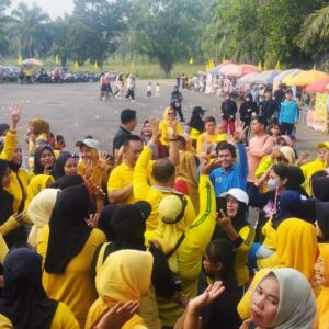 HUT ke-60 Partai Golkar berlangsung meriah di halaman parkir Gelora November Pendopo Kabupaten PALI
