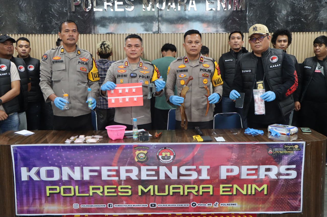 Polres Muara Enim Berhasil Ungkap Sindikat Narkoba Antar Kabupaten