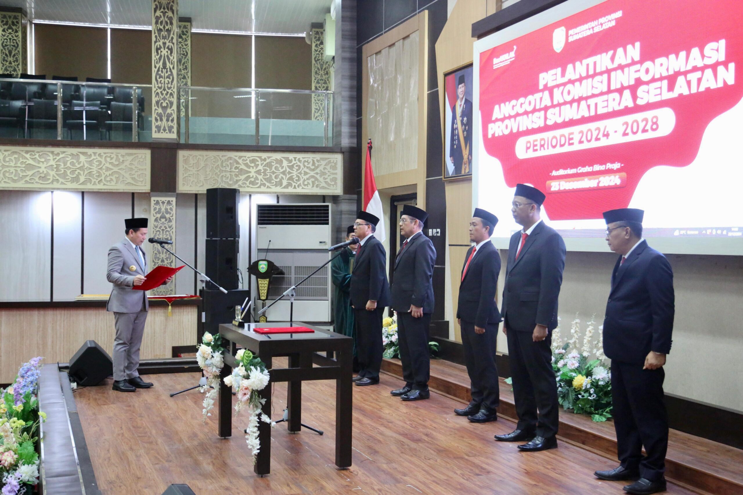 Pelantikan Anggota Komisi Informasi Provinsi Sumsel Periode 2024-2028 