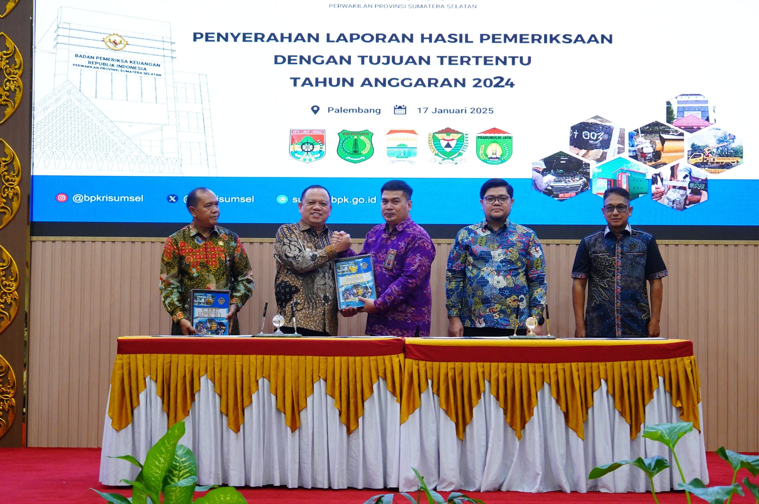 Pj Bupati Muba Sandi Fahlepi Terima LHP Semester Dua Tahun Anggaran 2024 dari BPK RI