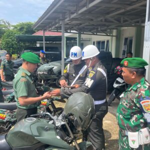 Subdenpom Persiapan Sekayu Berikan Sosialisasi Operasi Gaktib dan Yustisi ke Kodim Muba